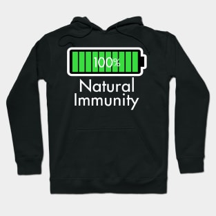 Fitness Health Gym Natural Immunity 100% FIt Slogan Hoodie